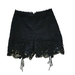 Epsilon Black Crochet High Waisted Shorts Size S